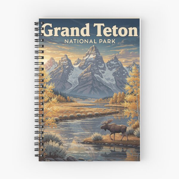 Item preview, Grand Teton National Park Wyoming Wilderness Vintage Design designed and sold by The Souvenir Dept..