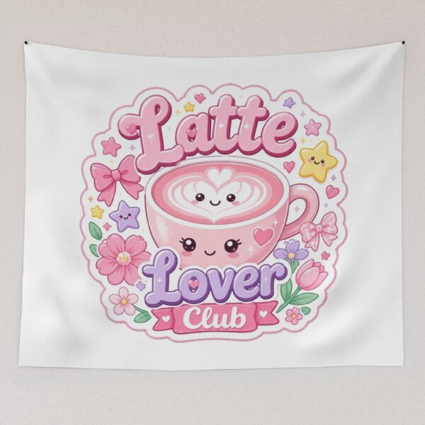 Item preview, Latte Lover Club Kawaii Sticker designed and sold by Stylestickers55.