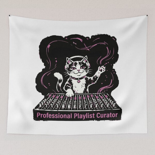 Item preview, Professional Playlist Curator Smug DJ Cat designed and sold by XYZ LAB by Jesuperman.