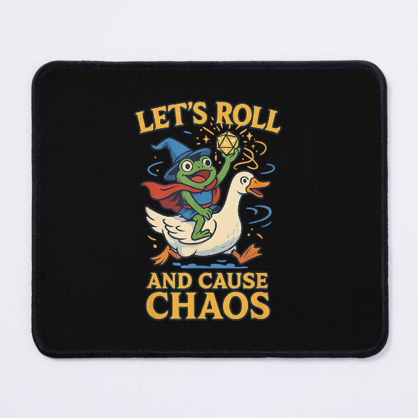 Item preview, Let’s Roll and Cause Chaos Frog Wizard Goose RPG Art Meme designed and sold by AndersonLFernan.