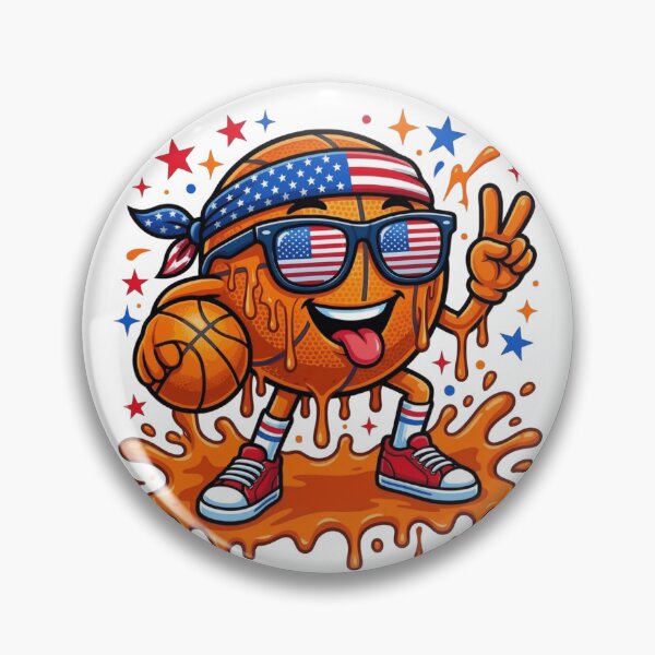 Item preview, 4th of July Drippy Basketball  designed and sold by Thread&Fable.