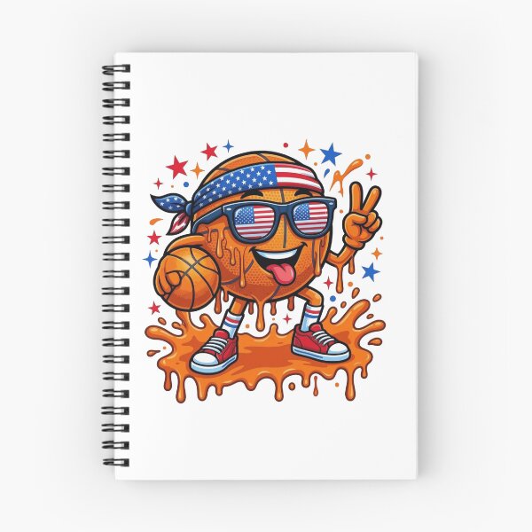 Item preview, 4th of July Drippy Basketball  designed and sold by Thread&Fable.