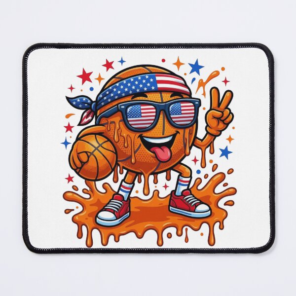 Item preview, 4th of July Drippy Basketball  designed and sold by Thread&Fable.