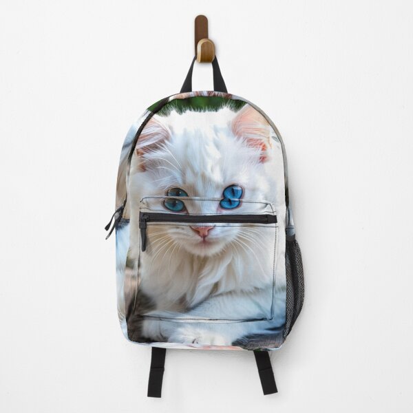 Item preview, Animals - White Cat with Blue Eyes, Crystalline Feline Beauty Portrait designed and sold by DoodyPets.