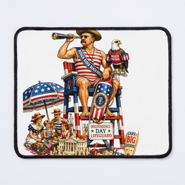 Item preview, Teddy Roosevelt Fireworks Director 4th of July America 250 designed and sold by Zara Art House.
