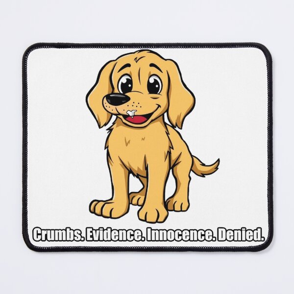 Item preview, Golden Retriever Sticker - Crumbs Evidence Innocence - Funny Dog Gift designed and sold by pawdrops.