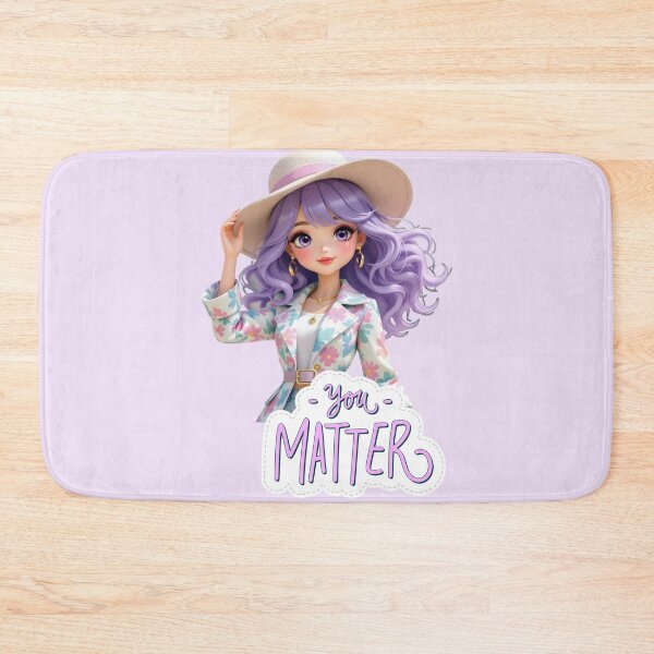 Item preview, Cute Fashion Doll Holding Her Hat – You Matter Illustration designed and sold by daila70.