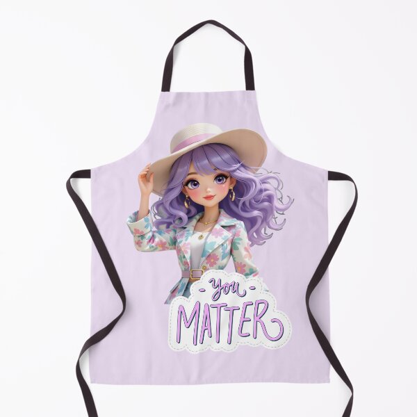 Item preview, Cute Fashion Doll Holding Her Hat – You Matter Illustration designed and sold by daila70.