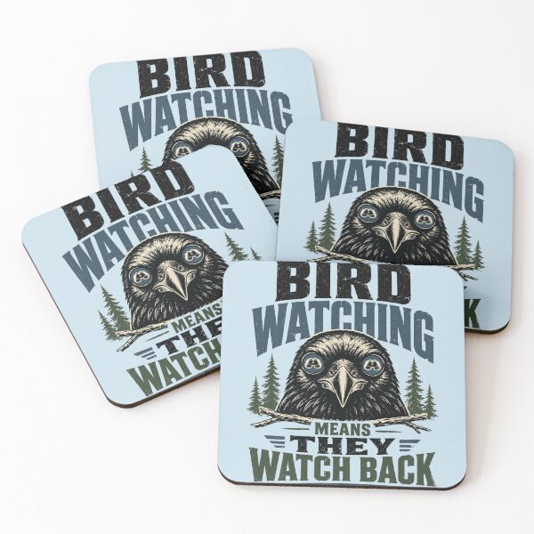 Item preview, Bird Watching Means They Watch Back Retro Crow Binoculars Tee designed and sold by POD DYNASTY | Original Print On Demand T-Shirt Graphics.