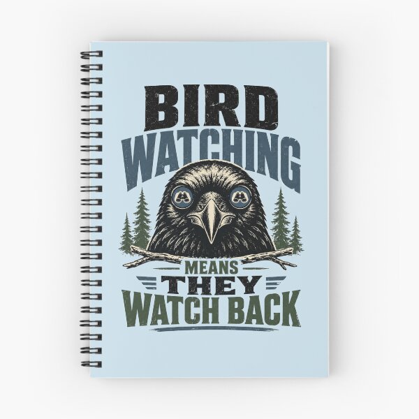 Item preview, Bird Watching Means They Watch Back Retro Crow Binoculars Tee designed and sold by POD DYNASTY | Original Print On Demand T-Shirt Graphics.