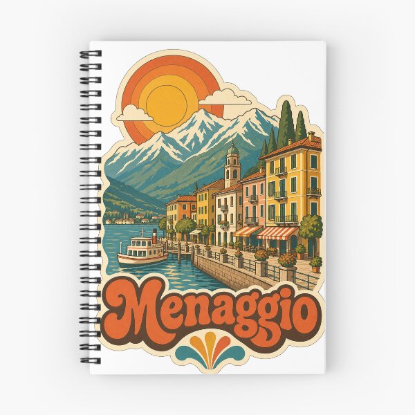 Item preview, Menaggio Italy Travel Souvenir - Retro Illustration designed and sold by VisualArtsOasis.