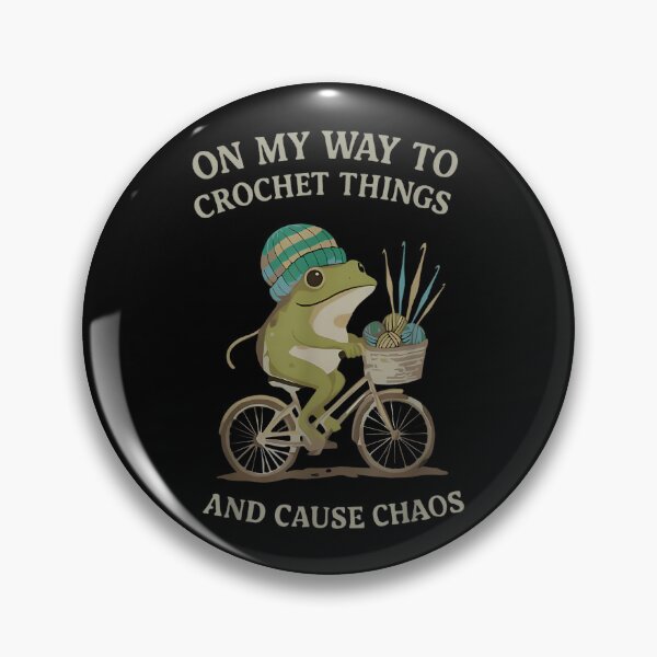 Item preview, On My Way to Crochet Things and Cause Chaos Funny Frog Sayin designed and sold by AndersonLFernan.