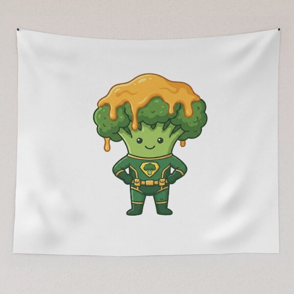 Item preview, Commander Funck — Cute Broccoli Superhero Kawaii Food Art | Conditioned For Kindness designed and sold by monolithstudio.