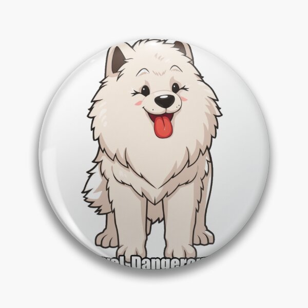 Item preview, Samoyed Sticker - Floof Level Dangerously High - Funny Samoyed Gift designed and sold by pawdrops.