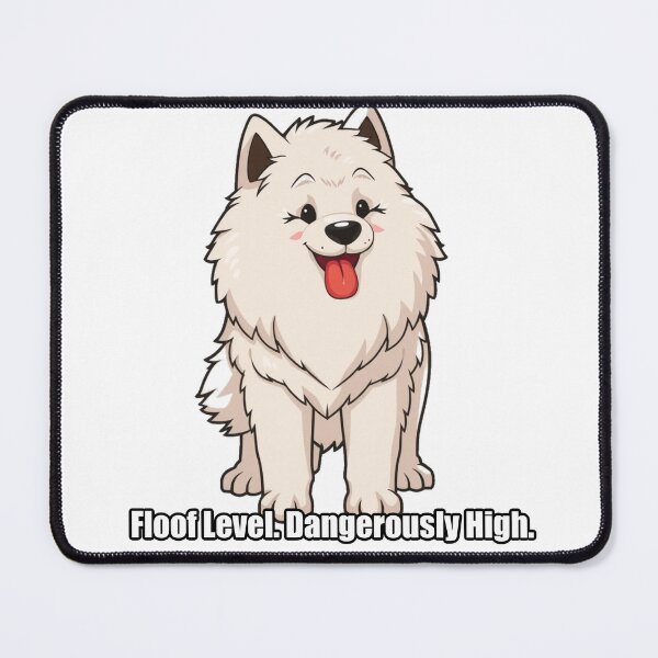 Item preview, Samoyed Sticker - Floof Level Dangerously High - Funny Samoyed Gift designed and sold by pawdrops.