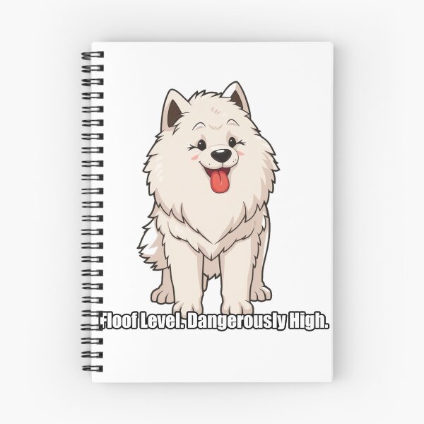 Item preview, Samoyed Sticker - Floof Level Dangerously High - Funny Samoyed Gift designed and sold by pawdrops.
