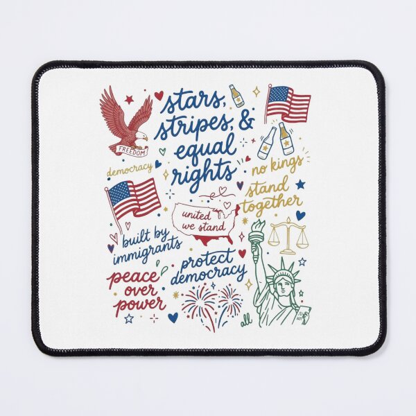 Item preview, Liberal 4th of July, Doodle USA Political, Anti Independence Day, Equal Rights, Anti Ice, Peace, Resist, 4th Of July designed and sold by toongstudio.