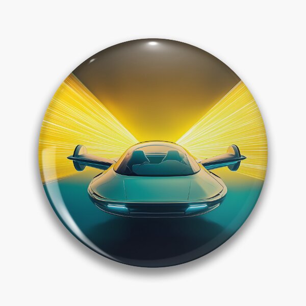 Item preview, Synthwave retro flying vehicle print designed and sold by Checho30.