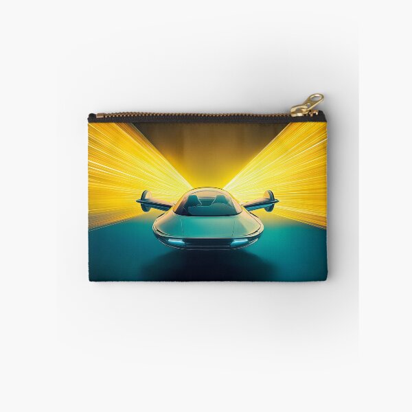 Item preview, Synthwave retro flying vehicle print designed and sold by Checho30.