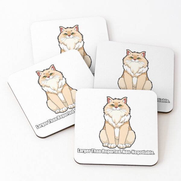 Aperçu de l'œuvre Maine Coon Sticker - Larger Than Reported - Funny Maine Coon Cat Gift créée et vendue par pawdrops.