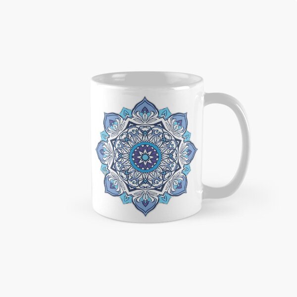 Item preview, Blue Floral Mandala Art | Boho Sacred Geometry Mandala Design designed and sold by dreamz-world.