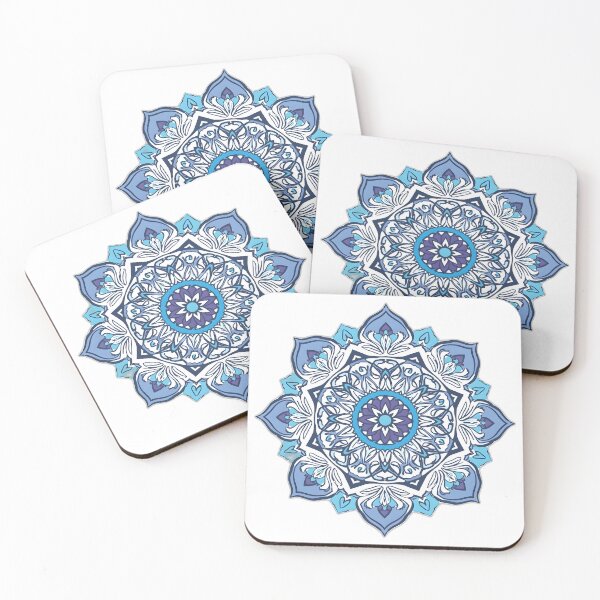 Item preview, Blue Floral Mandala Art | Boho Sacred Geometry Mandala Design designed and sold by dreamz-world.