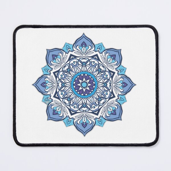 Item preview, Blue Floral Mandala Art | Boho Sacred Geometry Mandala Design designed and sold by dreamz-world.