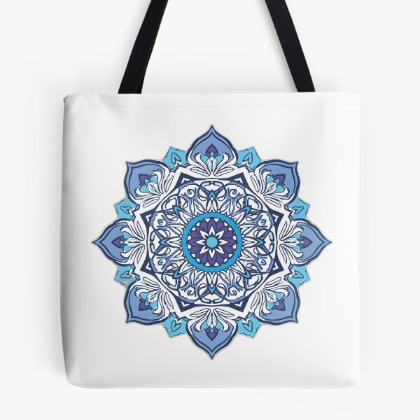 Item preview, Blue Floral Mandala Art | Boho Sacred Geometry Mandala Design designed and sold by dreamz-world.