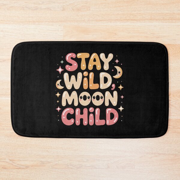 Item preview, Stay Wild Moon Child Retro Celestial Aesthetic Design designed and sold by Cool-cat-art.
