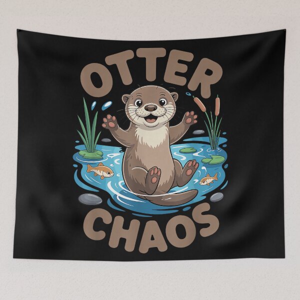 Item preview, Otter Chaos Funny Animal Pun Nature Humor designed and sold by AndersonLFernan.