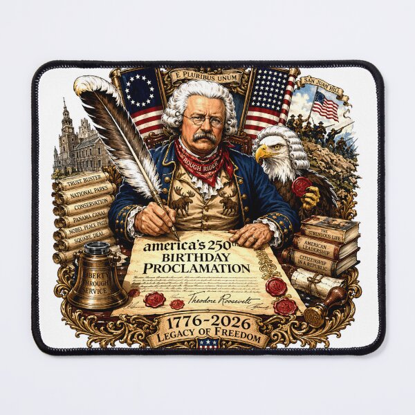 Item preview, Roosevelt Founding Father Signing Declaration 250 Years designed and sold by Zara Art House.