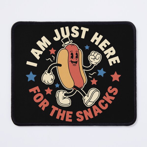 Item preview, I Am Just Here For The Snacks Funny Hot Dog Shirt designed and sold by TeNovaStudio ⭐⭐⭐⭐⭐.