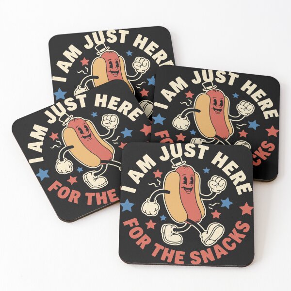 Item preview, I Am Just Here For The Snacks Funny Hot Dog Shirt designed and sold by TeNovaStudio.