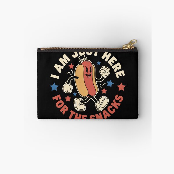 Item preview, I Am Just Here For The Snacks Funny Hot Dog Shirt designed and sold by TeNovaStudio.