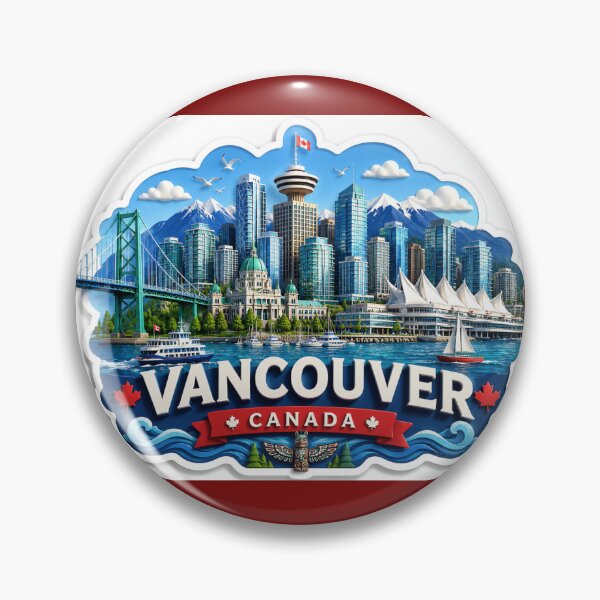 Item preview, Vancouver Coastal Icons Spectacular 3D Skyline Label designed and sold by PaintMeWorld.