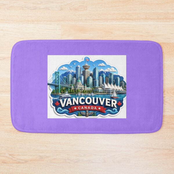 Item preview, Vancouver Coastal Icons Spectacular 3D Skyline Label designed and sold by PaintMeWorld.