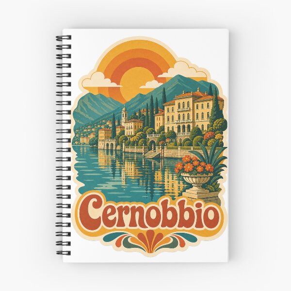 Item preview, Cernobbio Italy Travel Souvenir - Retro Illustration designed and sold by VisualArtsOasis.