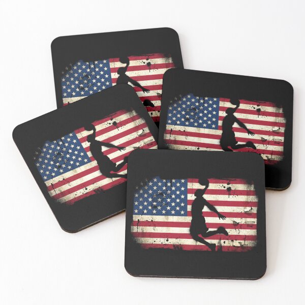 Item preview, Vintage USA Flag Basketball Dunk Graphic Shirt designed and sold by TeNovaStudio.
