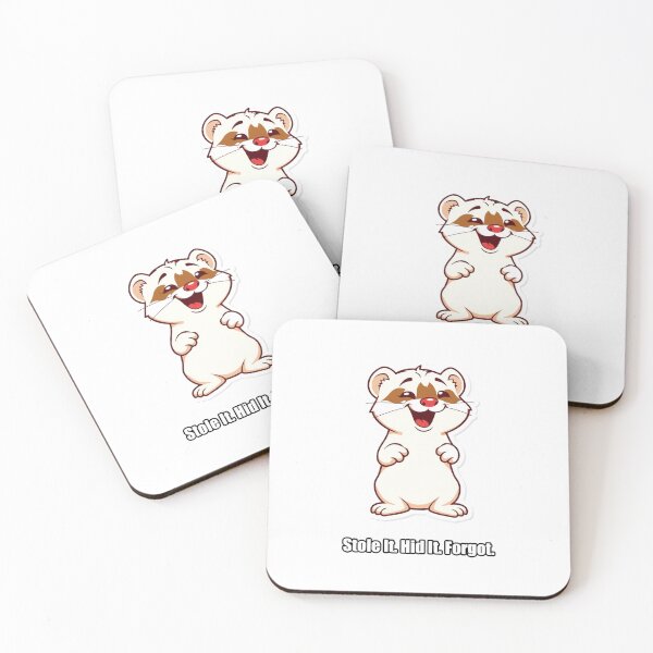 Item preview, Ferret Sticker - Stole It Hid It Forgot - Funny Ferret Gift designed and sold by pawdrops.