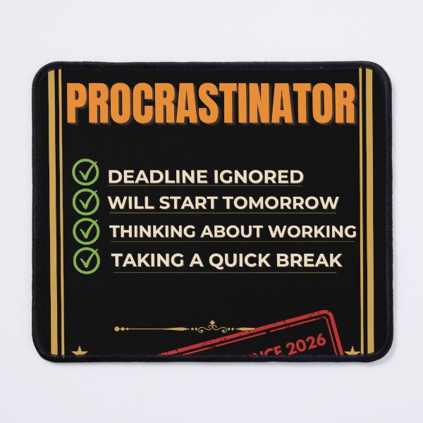 Item preview, Professional Procrastinator Funny Office Humor Retro Badge T-Shirt designed and sold by Uvclick.