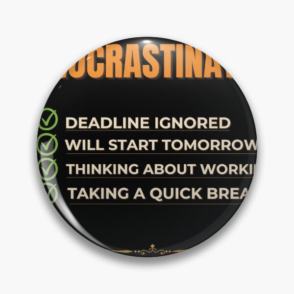 Item preview, Professional Procrastinator Funny Office Humor Retro Badge T-Shirt designed and sold by Uvclick.