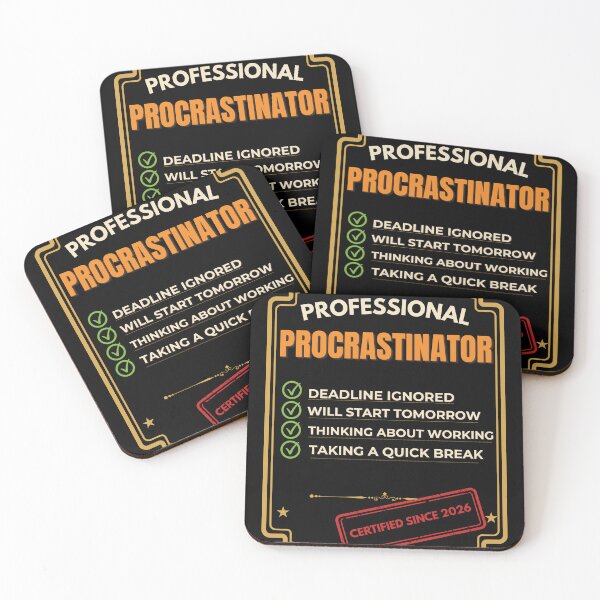 Item preview, Professional Procrastinator Funny Office Humor Retro Badge T-Shirt designed and sold by Uvclick.