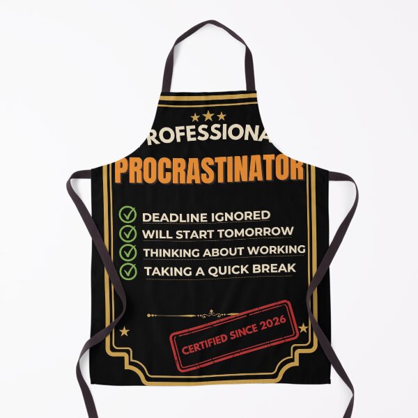 Item preview, Professional Procrastinator Funny Office Humor Retro Badge T-Shirt designed and sold by Uvclick.