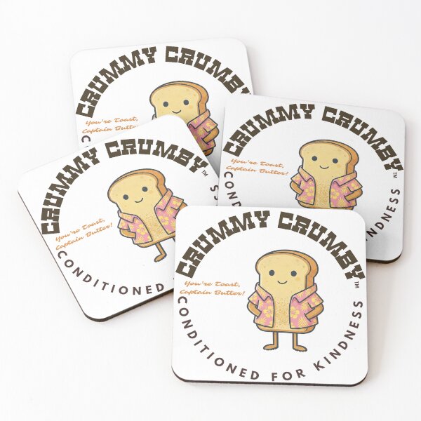 Item preview, Crummy Crumby — You're Toast Captain Butter Funny Food Art | Conditioned For Kindness designed and sold by monolithstudio.