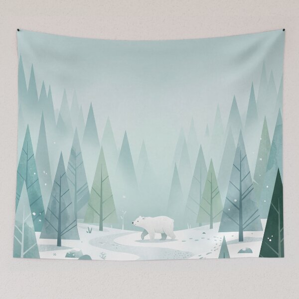 Item preview,  Winter Bear Forest Walk designed and sold by ASTRAL ART LAB.