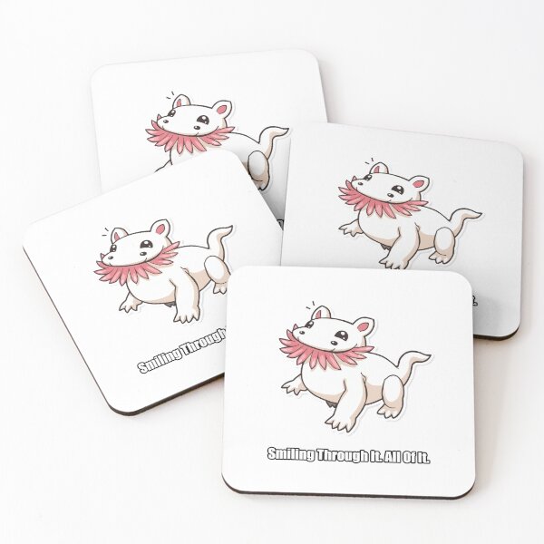Item preview, Pegatina de ajolote - Sonriendo a pesar de todo - Divertido regalo de ajolote designed and sold by pawdrops.