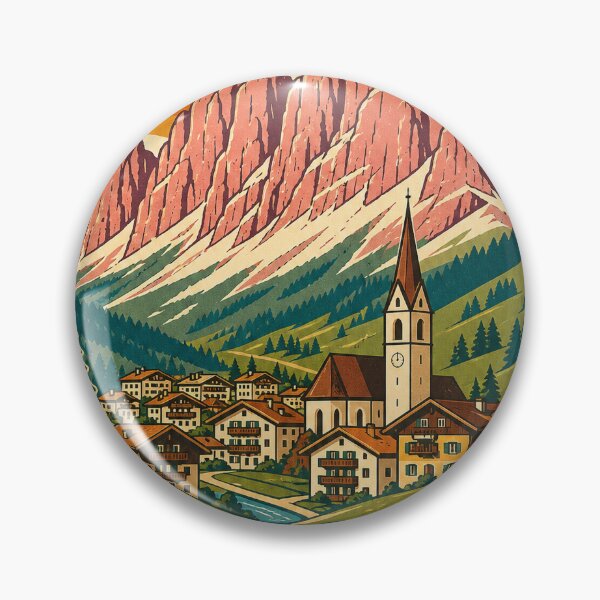 Item preview, Canazei Italy Travel Souvenir - Retro Illustration designed and sold by VisualArtsOasis.