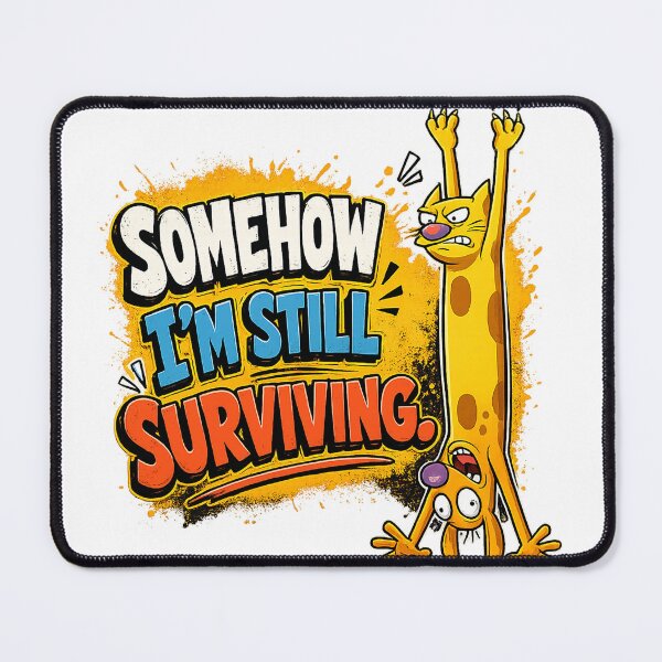 Item preview, Somehow I'm Still Surviving – Funny Adulting Cartoon Design designed and sold by Espinazul.
