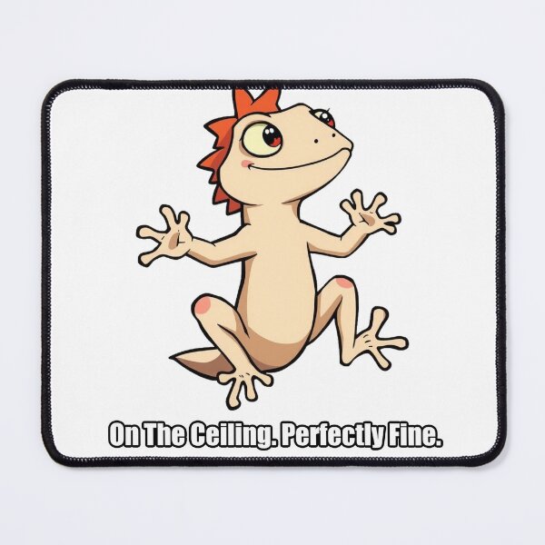 Item preview, Gecko Sticker - On The Ceiling Perfectly Fine - Funny Gecko Gift designed and sold by pawdrops.