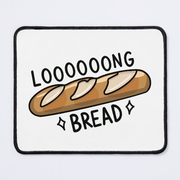 Item preview, Long Bread Sticker | Funny Baguette Sticker | Postcards from My Thoughts designed and sold by PinkPeelUK.